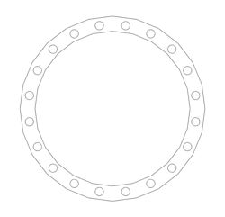 Picture of 1/16" Thick Gylon 3510 Full Face Gasket