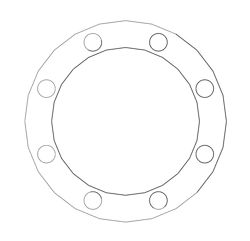 Picture of 1/16" Thick Expanded PTFE Full Face Gasket