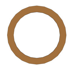 Picture of 1/16" Thick Gylon 3500 Ring Gasket